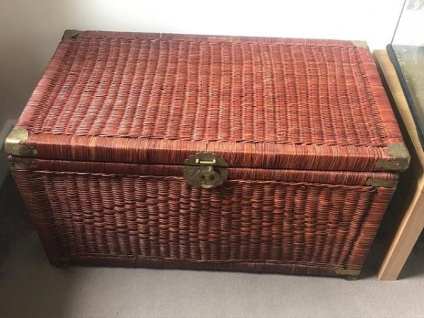 Image 1 of Large Wicker Storage Chest
