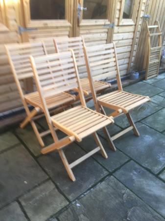 Image 2 of Four brand new and unused Newbury folding garden chairs.