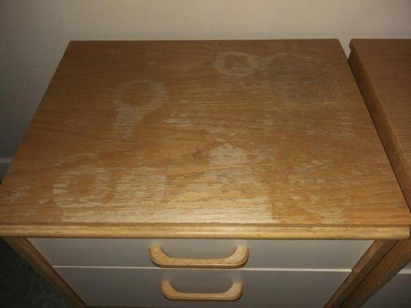 Image 2 of BED SIDE TABLE PAIR – 2 DRAWER * LOWER PRICE