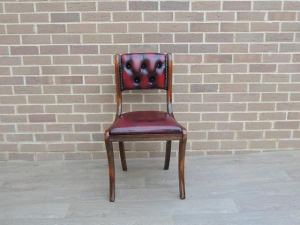 Image 2 of Ox blood Compact Chesterfield Desk Chair (UK Delivery)