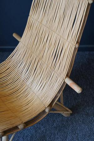 Image 15 of Mid Century 1970s Ash & Wicker Lounge Chair
