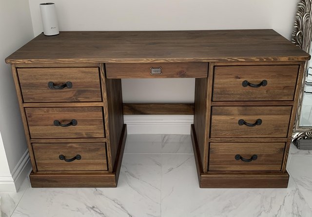 Image 1 of Executive Desk, Brown, Solid Wood