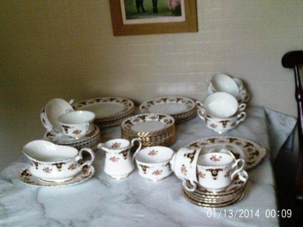 Image 3 of Royal Stafford bone china tea set dinner service 60 items in