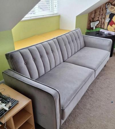Image 2 of Plush velvet sofa bed new for sale