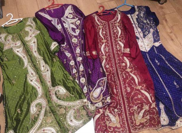 Image 1 of 4 Embroidered silk heavy Indian suits -Panjabi salwar/kameez