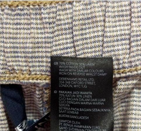 Image 8 of Women's Maine New England Check Linen 10 Petite Trousers