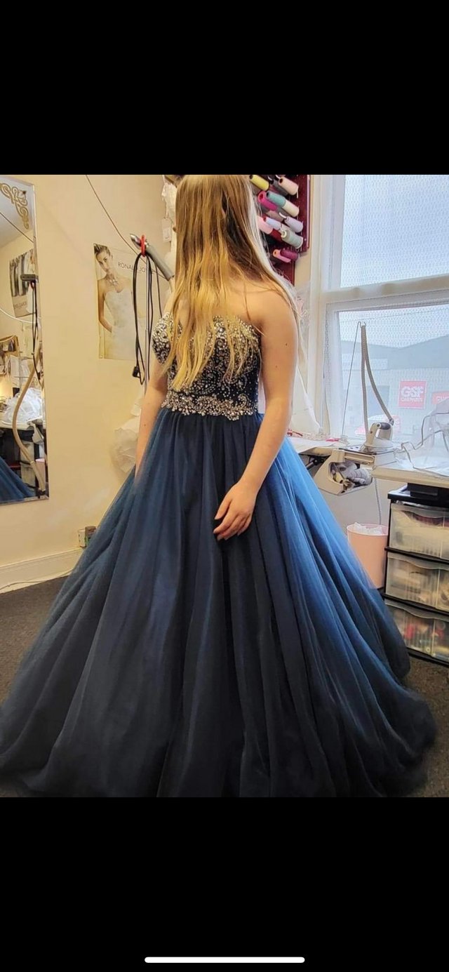 Preview of the first image of prom dress for sale -blue.