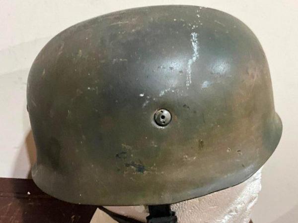 Image 6 of German paratroopers helmet comes complete