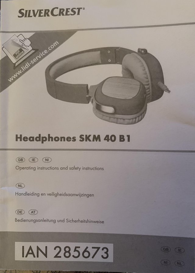 Preview of the first image of Silvercrest head phones - model SKM 40 B 1.