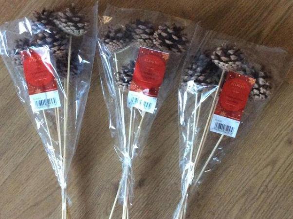 Image 1 of 3 packs acorn Christmas decoration sticks