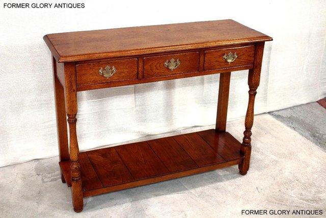 Image 29 of SOLID OAK HALL LAMP PHONE TABLE SIDEBOARD DRESSER BASE STAND