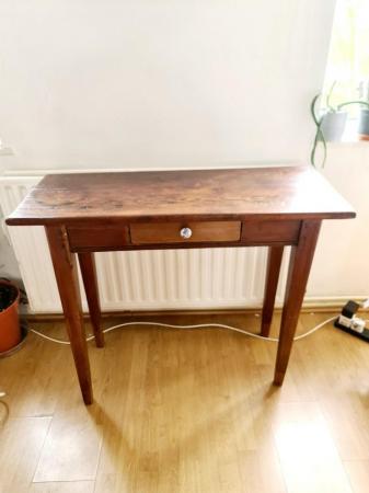 Image 3 of Solid wood console table, Excellent condition, drawer with c