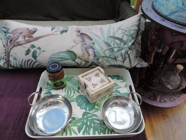 Image 1 of Serving Tray, Boxed Coasters & Curry Bowls. 10 Items, VGC.