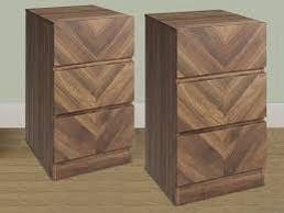 Image 1 of 2 x CATANIA BEDSIDES IN WALNUT £200