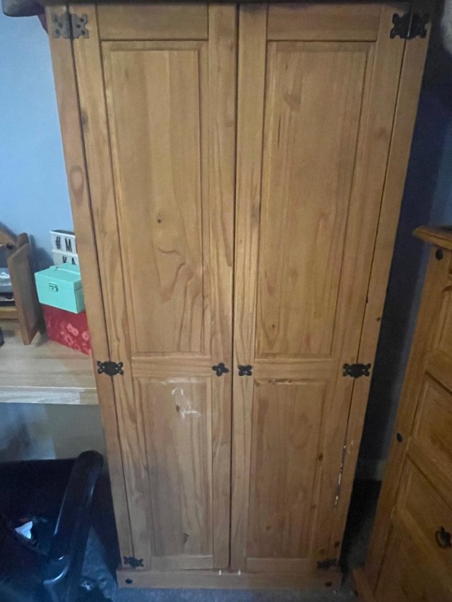 Preview of the first image of Solid Double oak Wardrobe.
