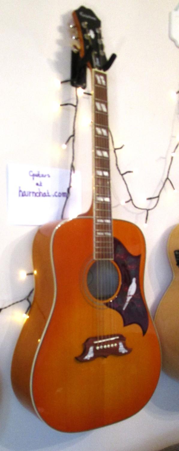 Preview of the first image of EPIPHONE Dove Studio Immaculate elec acoustic.