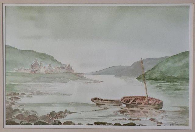 Image 2 of Watercolour Seascape Original and Signed by Artist G Seward.