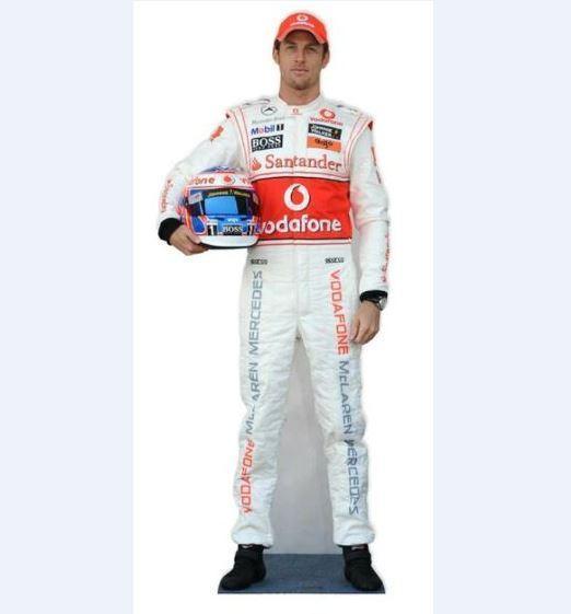 Preview of the first image of Jenson Button McLaren F1 Driver Lifesize Cutout Standee.