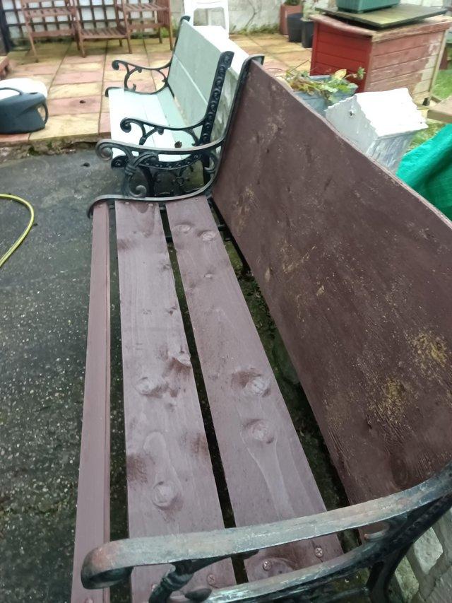 Preview of the first image of Two person garden seat with Cast Iron Supports.