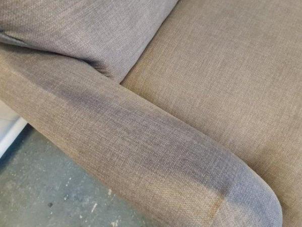 Image 9 of Ex-display Designer grey fabric 3 seater sofa