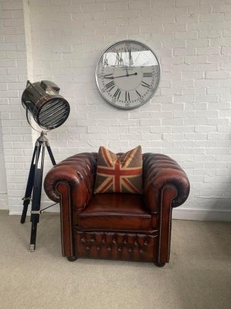 Image 3 of Stunning club Chesterfield armchair. Can deliver.