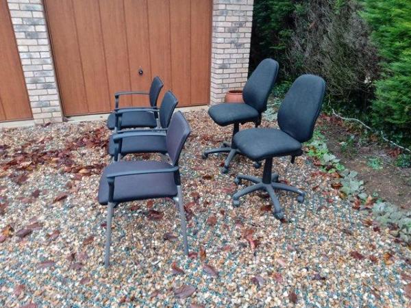 Image 3 of 3 office chairs and 2 swivel chairs