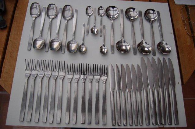 Preview of the first image of Viners 'Chelsea' Stainless Cutlery, Mostly in VGC.