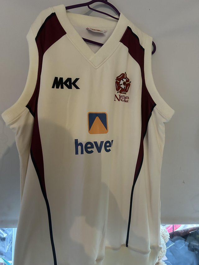 Preview of the first image of 2016 sleeveless sweater from Northampton cricket club.