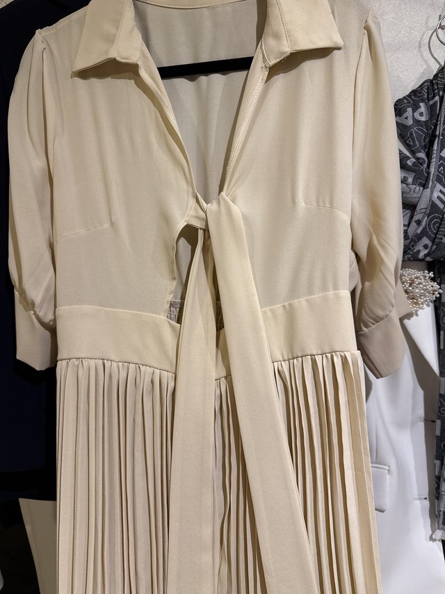 Cat suit pleated trousers cream L/XLnever worn — photo 2 of 3