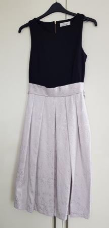 Image 5 of Closet plain black and beige design ladies midi length dress