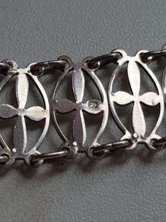 Image 2 of Vintage 1970 london unusual sterling silver bracelet boxed