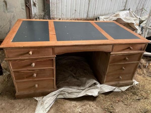 Image 1 of Large Modular wooden desk