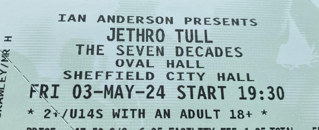 Preview of the first image of Jethro Tull The seven decades concert 3/5/24 Sheffield.