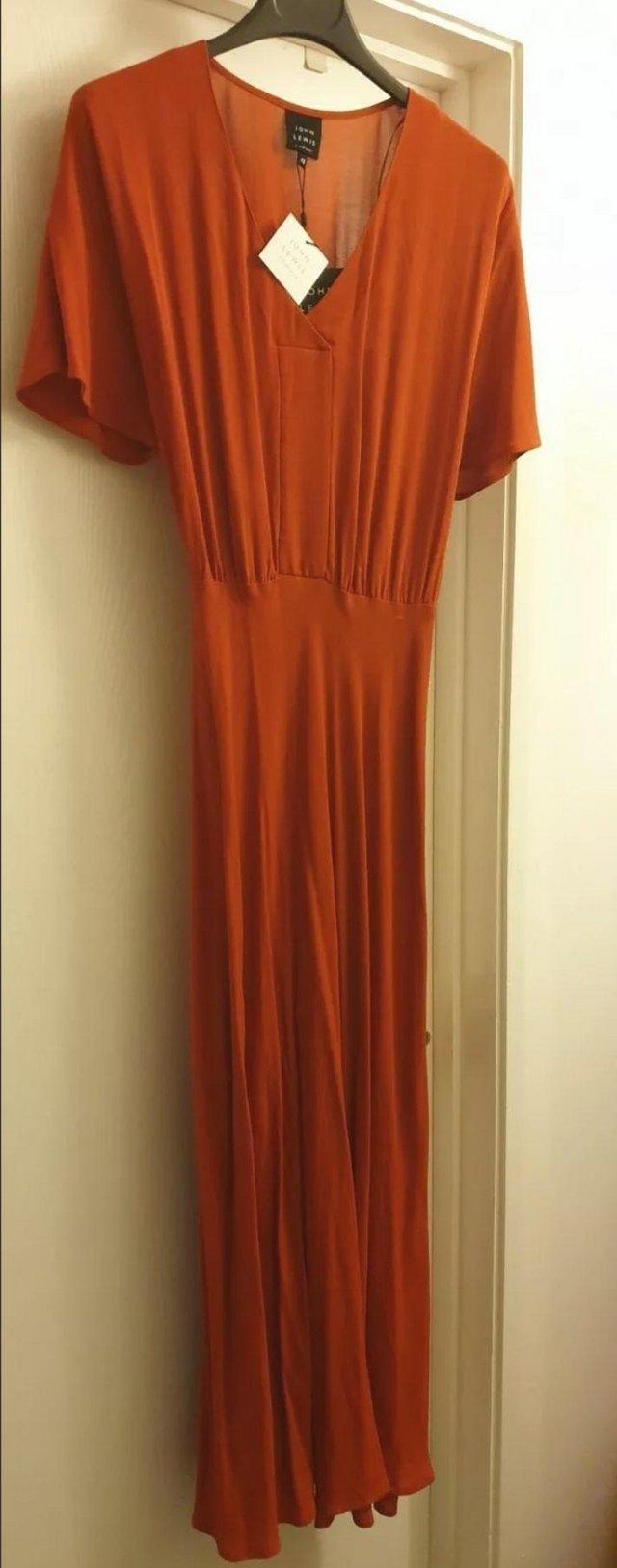 Preview of the first image of Rusty Red Dress By John Lewis Size 12.