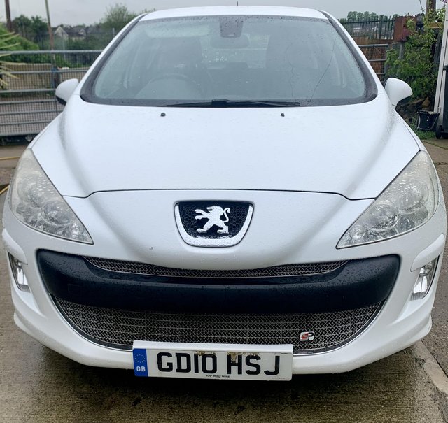 Preview of the first image of White Peugeot 308 2010 reg.