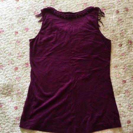 Image 5 of Size M GREAT PLAINS Purple Fringe Vest