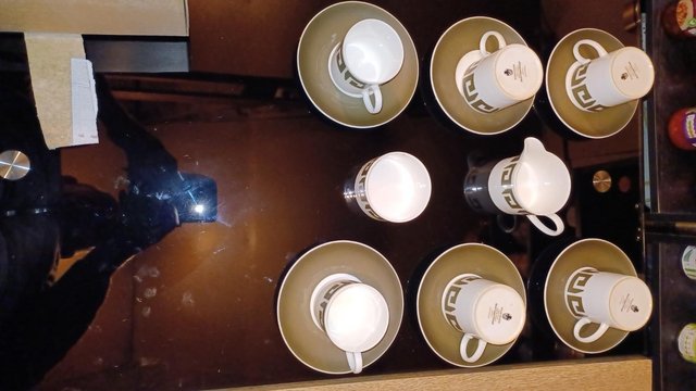 Preview of the first image of 1970S SUSIE COOPER COFFEE SET,GREEN KEYSTONE.AS NEW.