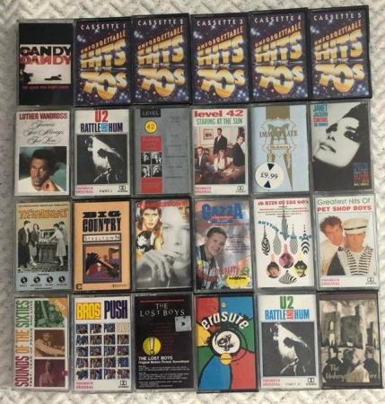 Image 1 of Music cassettes. Various artists as per photo.