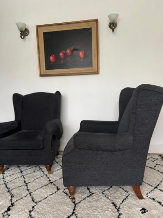 Image 2 of pair of marks & spencer armchairs highland plain