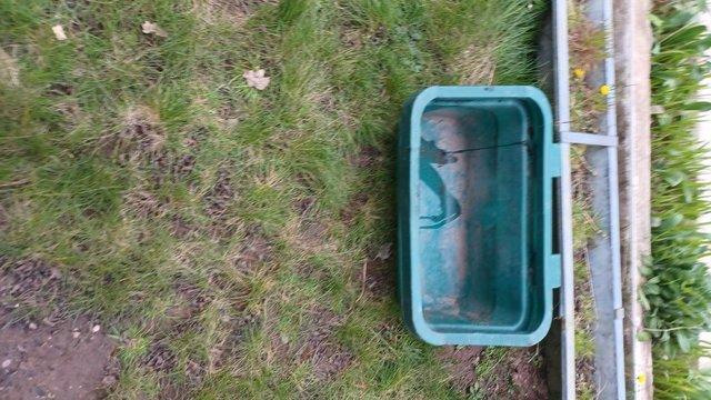 Image 1 of Animal feeder trough can be gate mounted