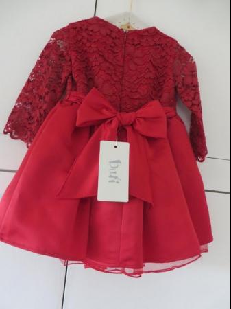 Image 2 of Italian make red  dress 18 months NEW with underskirts