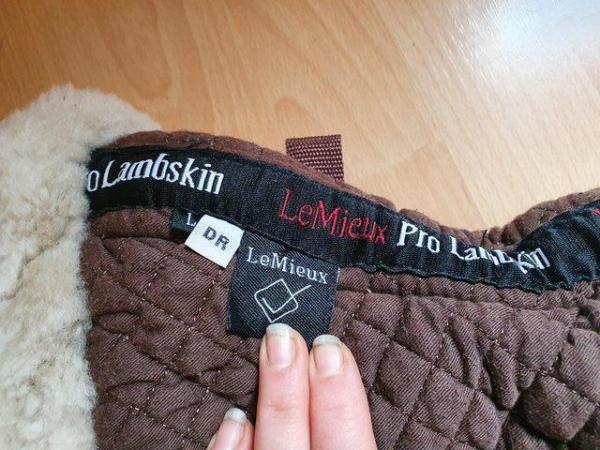 Image 2 of Lemieux large brown lambswool dressage pad for sale