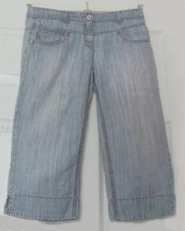 Image 1 of LOVELY GIRLS CROPPED DENIM JEANS BY NEXT