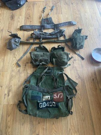 Image 1 of Ex army 58 webbing ammo box an boots