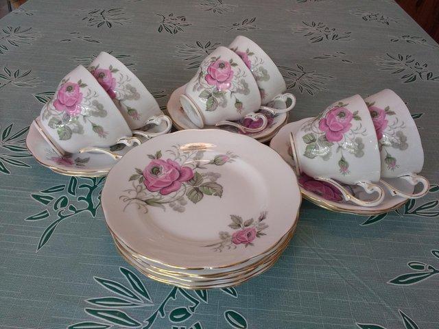 Preview of the first image of China Tea Set,. Royal Standard, Rose design.