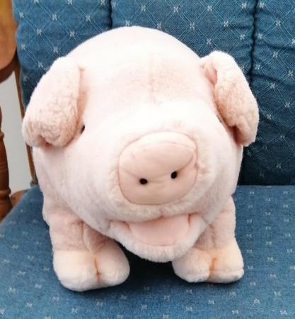 Image 15 of A Medium Sized Keel Simply Soft Pink Plush Pig.