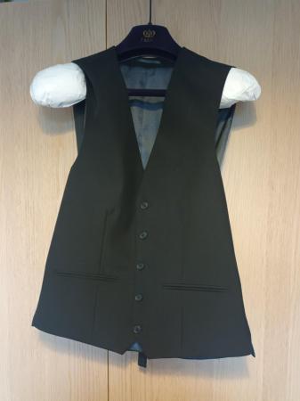 Image 2 of Next Black Tailored Wool mix 3 piece suit