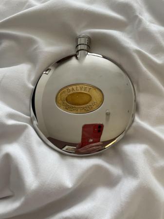 Image 1 of Dalvey Oval Hip Flask in original box