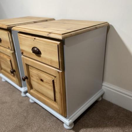 Image 1 of Pair of Bedside Tables in Pine