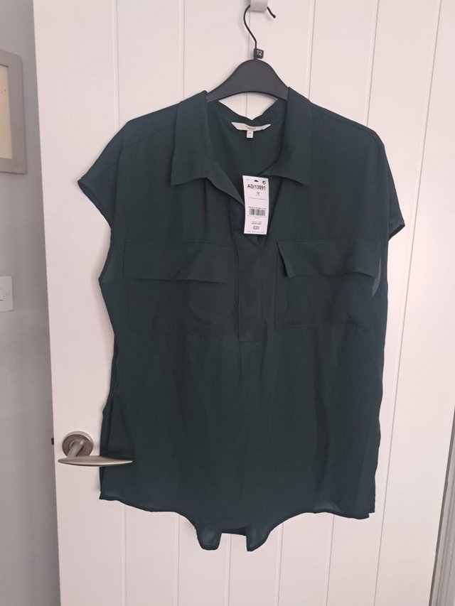 Preview of the first image of Womens bottle green Next blouse.
